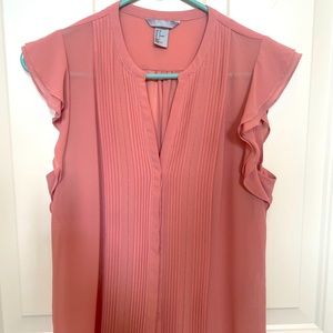 H&M Flutter Sleeve Button Blouse Size 8